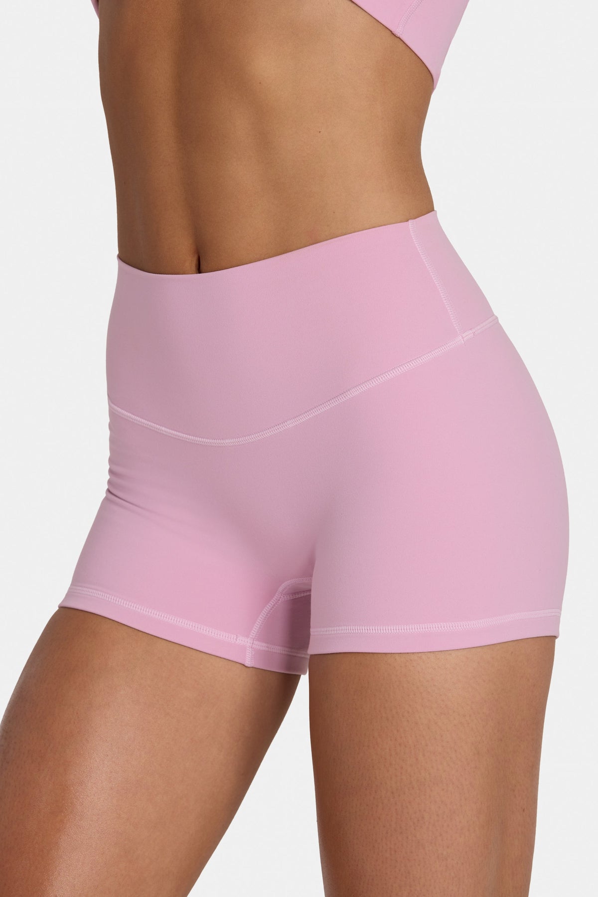 Chic Soft Active Mini Shorts in Sweet Pink
