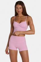 Chic Soft Active Mini Shorts in Sweet Pink