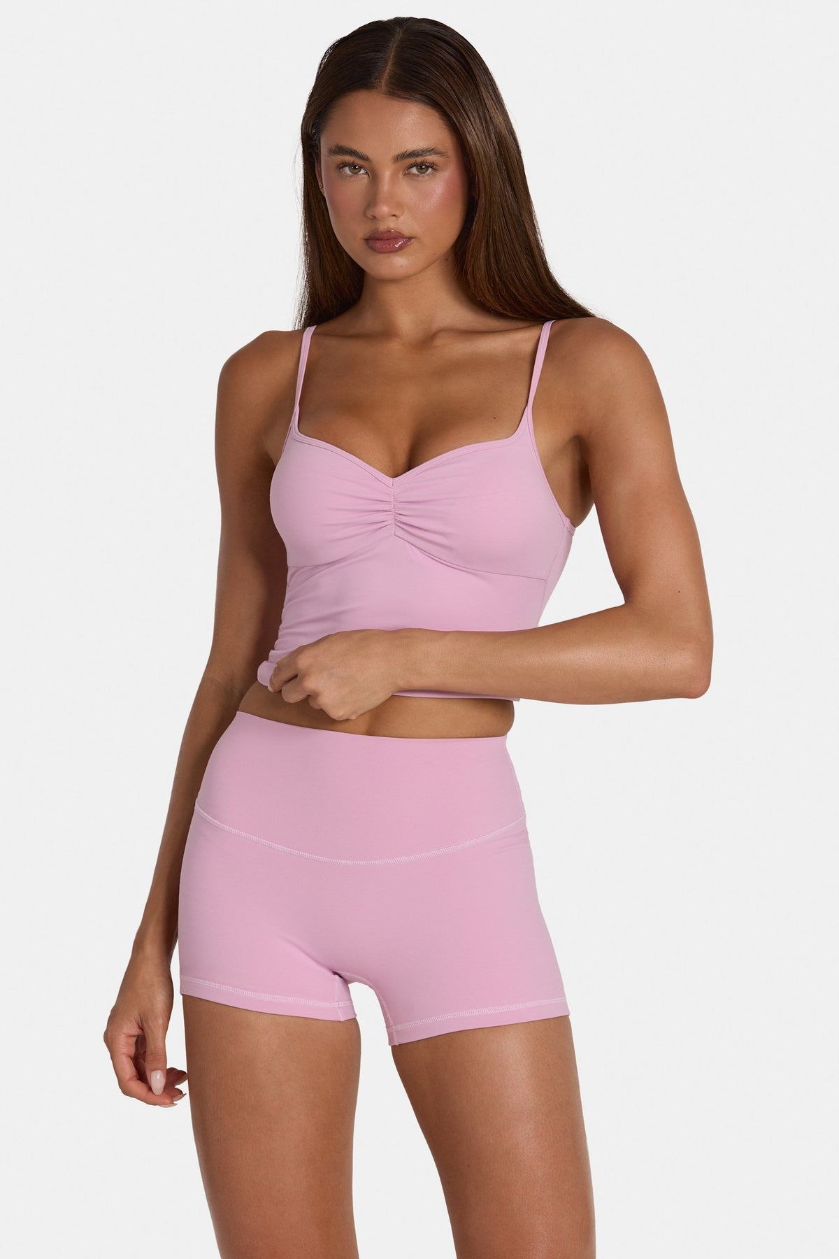 Chic Soft Active Mini Shorts in Sweet Pink