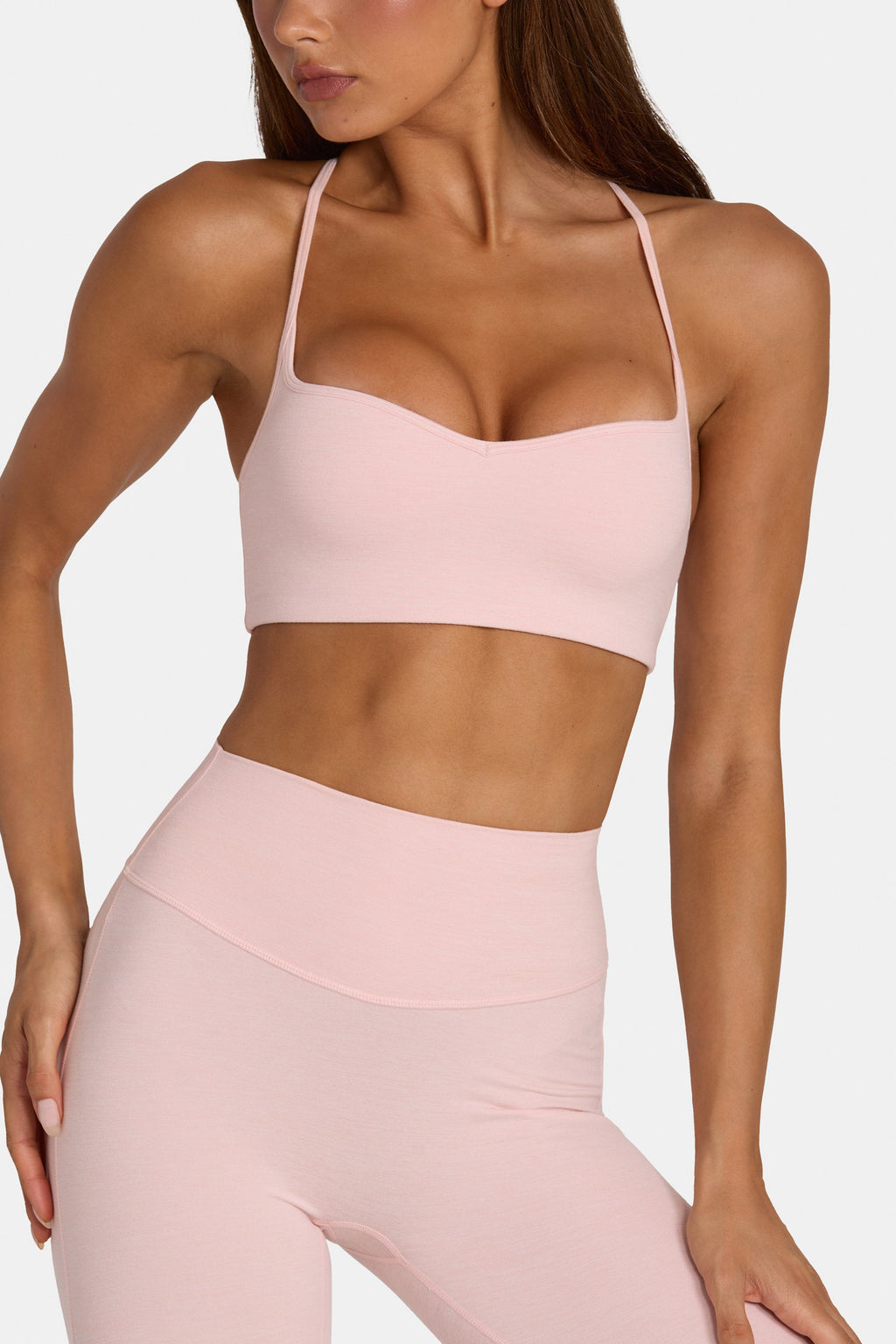 Chic Soft Active Low-Impact Sports Bra in Blush Marl