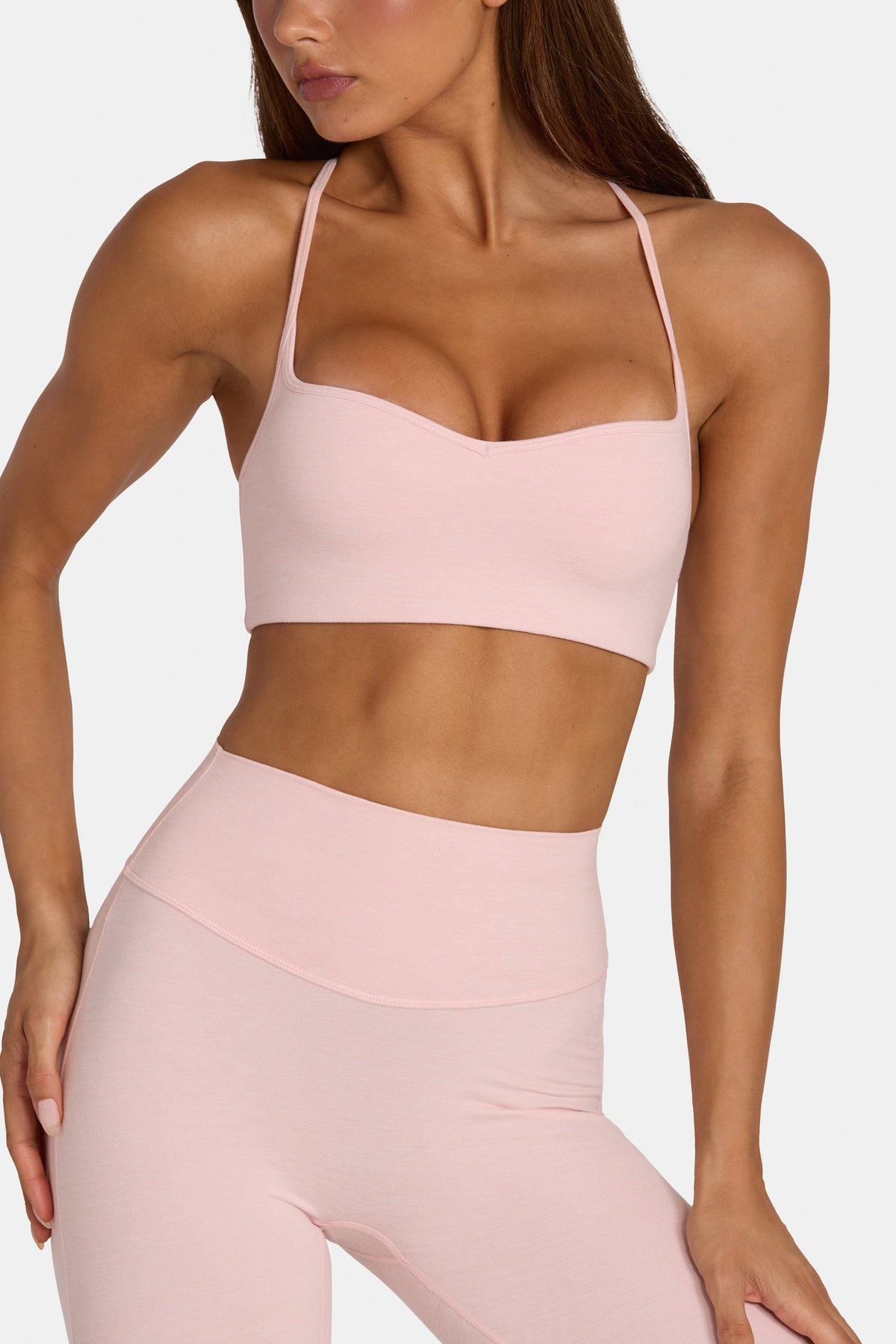 Chic Soft Active Low-Impact Sports Bra in Blush Marl