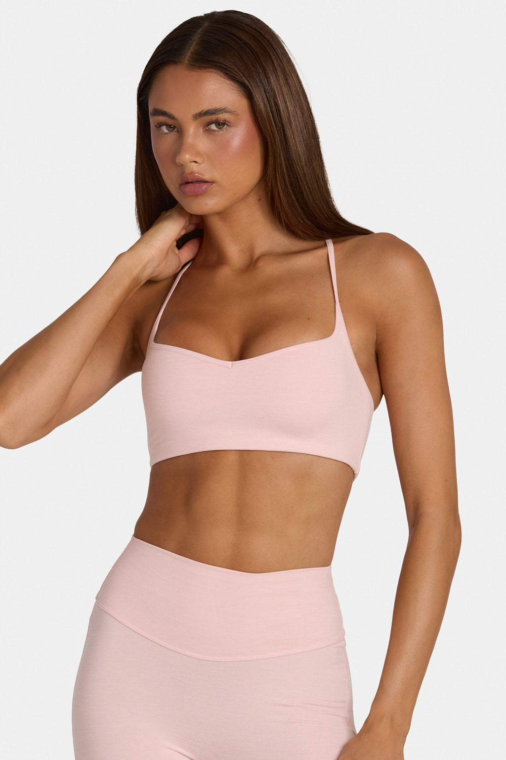 Chic Soft Active Low-Impact Sports Bra in Blush Marl