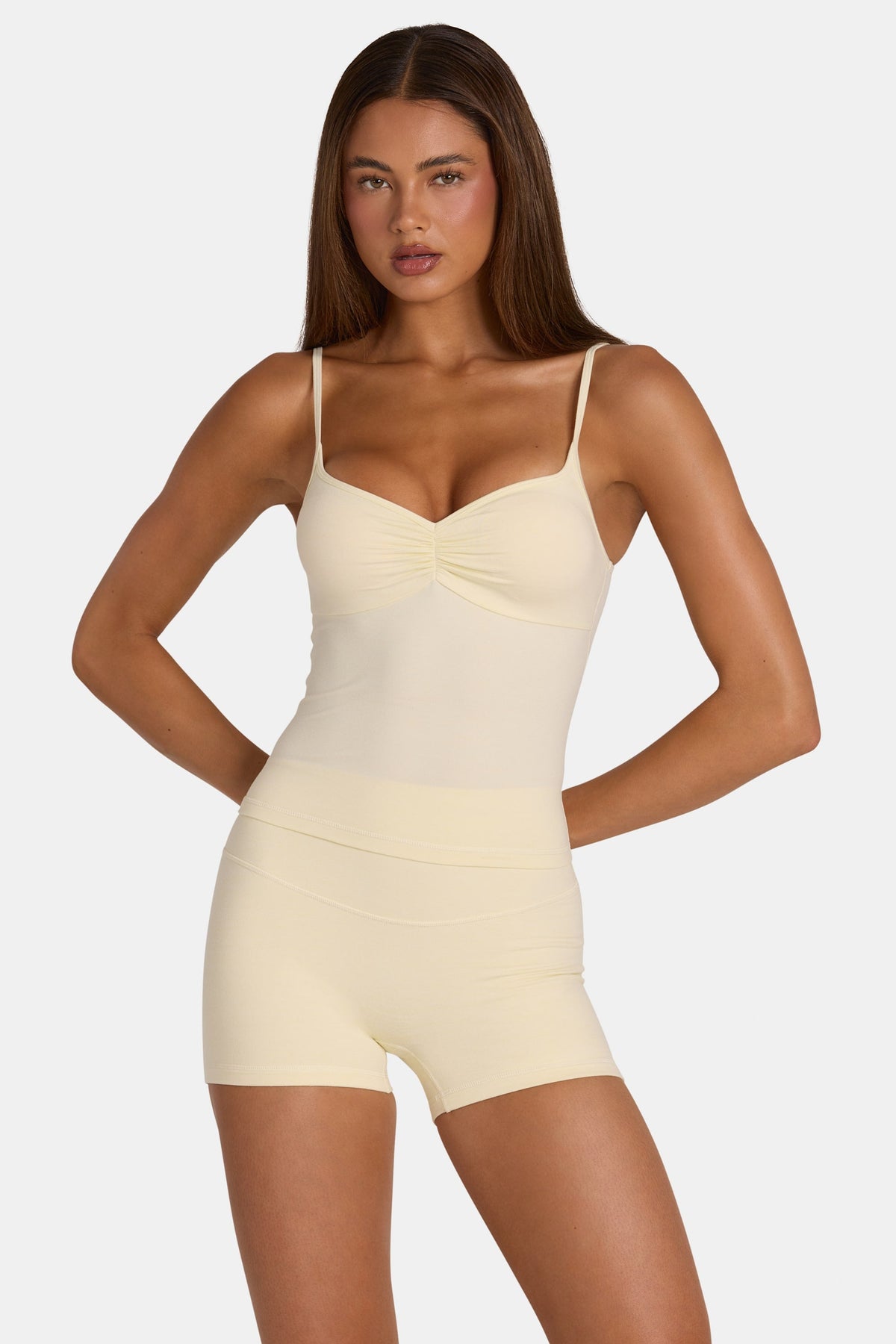 Chic Soft Active Tank Top in Lemon Marl