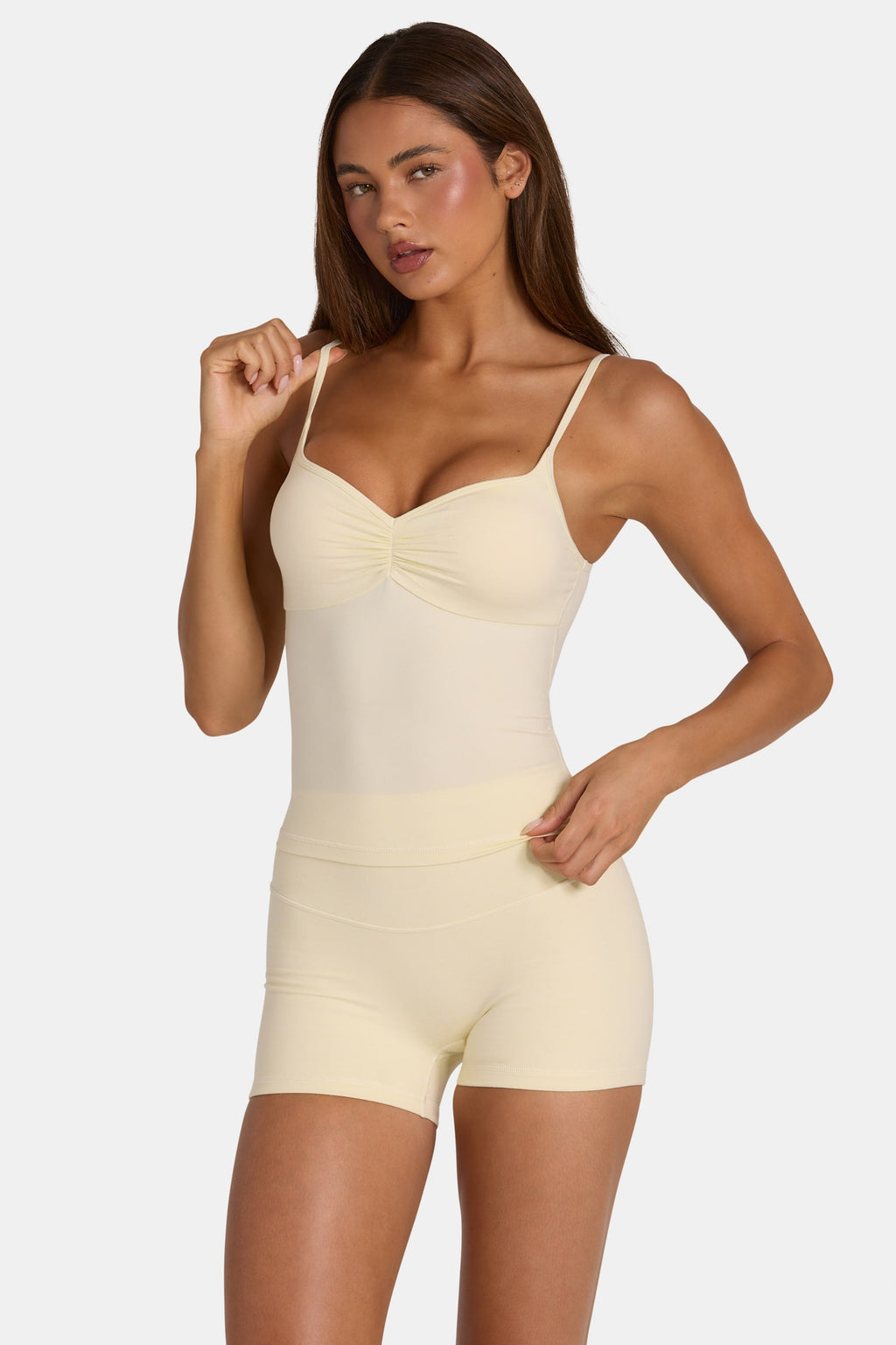 Chic Soft Active Tank Top in Lemon Marl