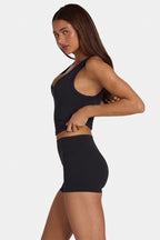 Chic Soft Active Tank Top in Black