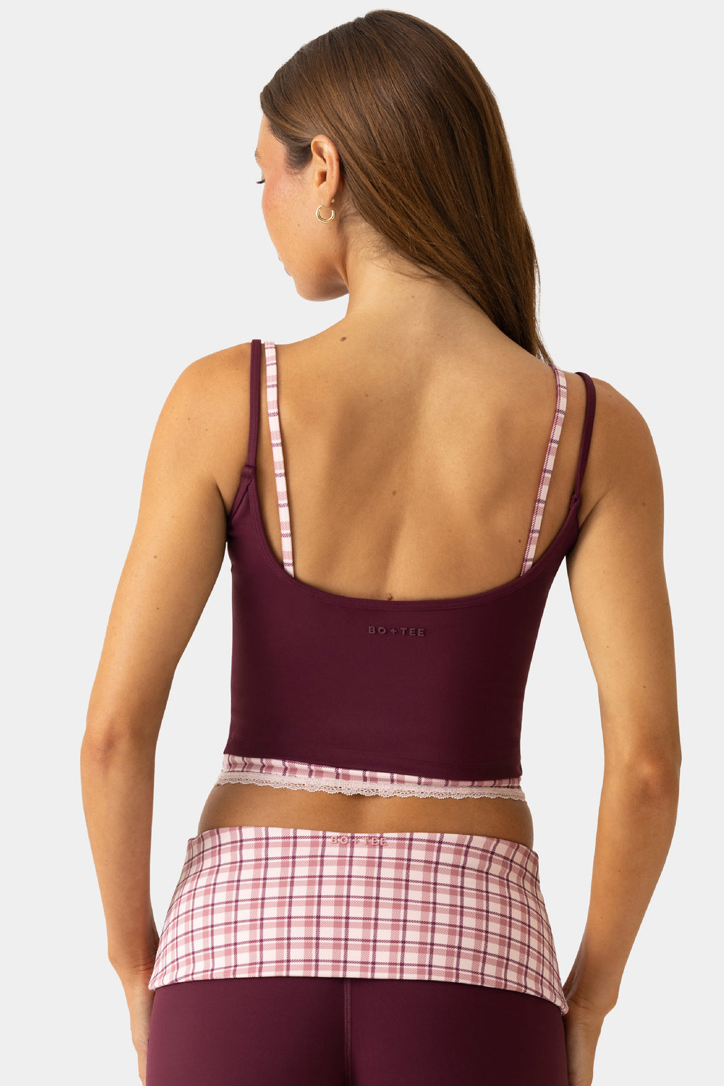 Chic Soft Active Double-Layer Tank Top in Plum