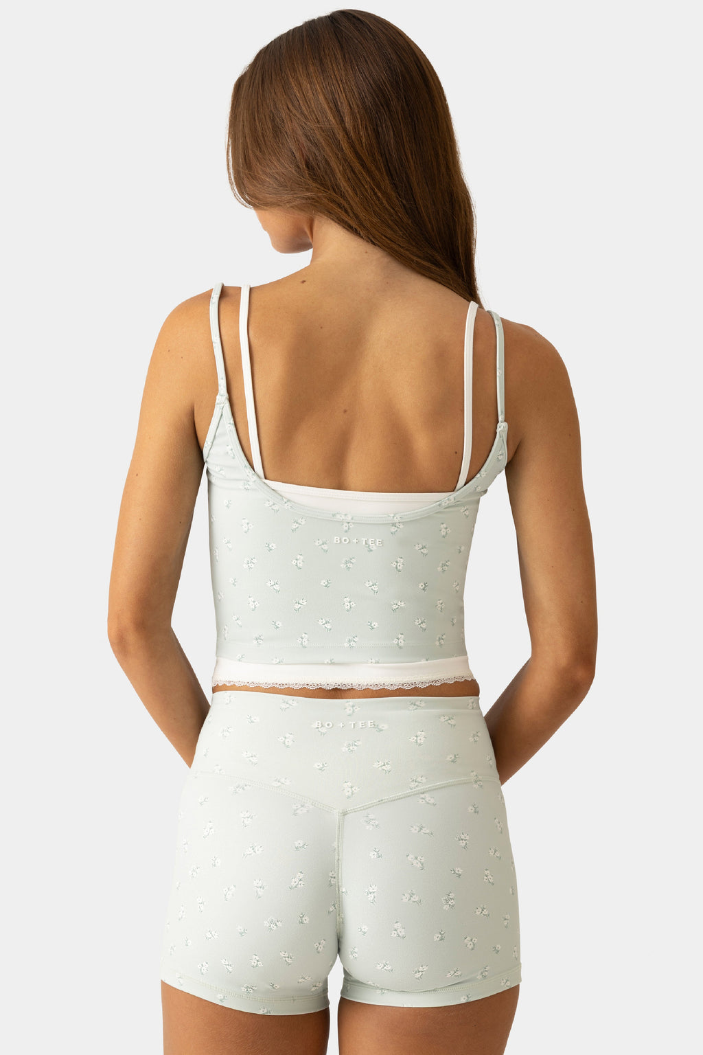 Chic Soft Active Double-Layer Tank Top in Matcha Meadow