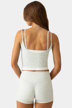 Chic Soft Active Double-Layer Tank Top in Matcha Meadow
