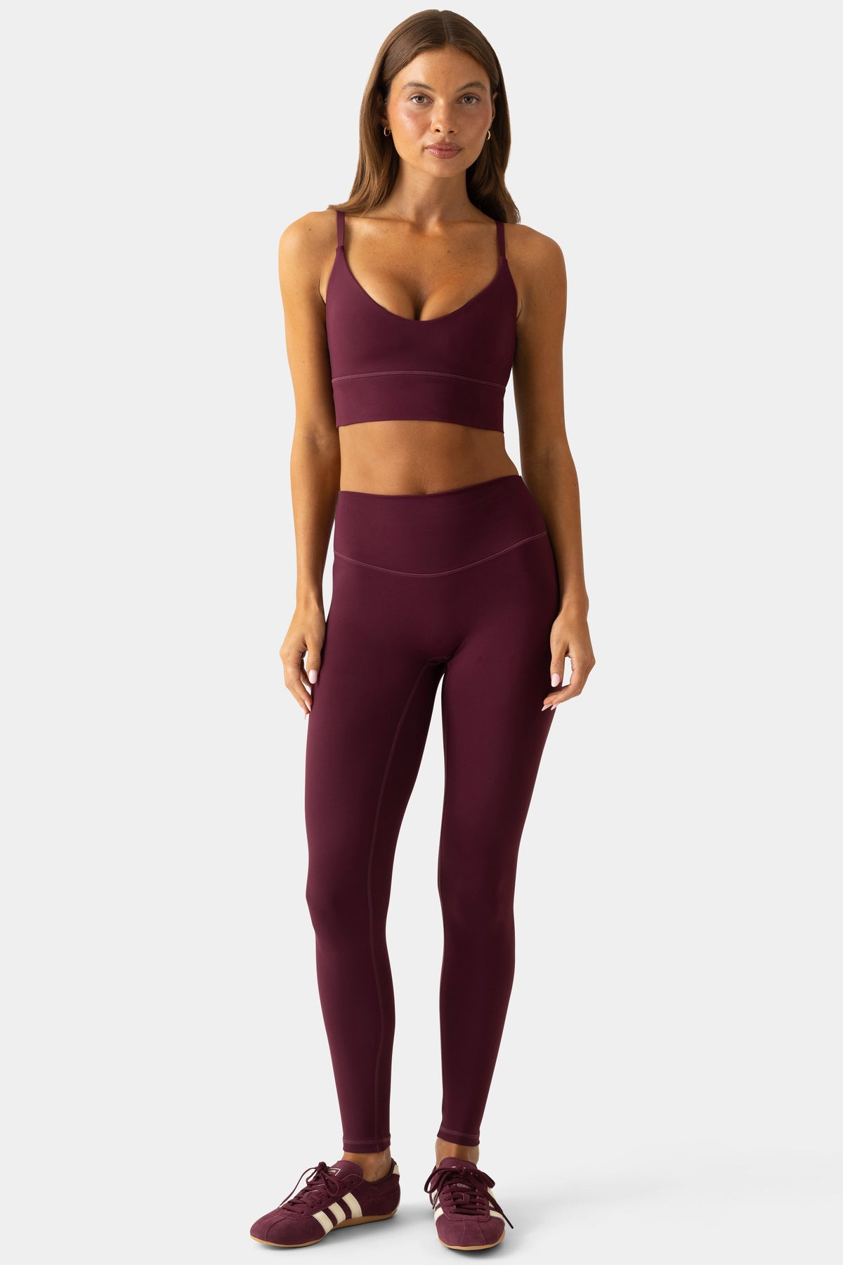 Chic Soft Active Full-Length Leggings in Plum
