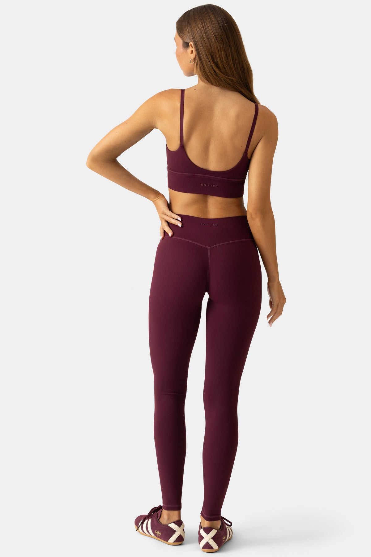 Chic Soft Active Full-Length Leggings in Plum
