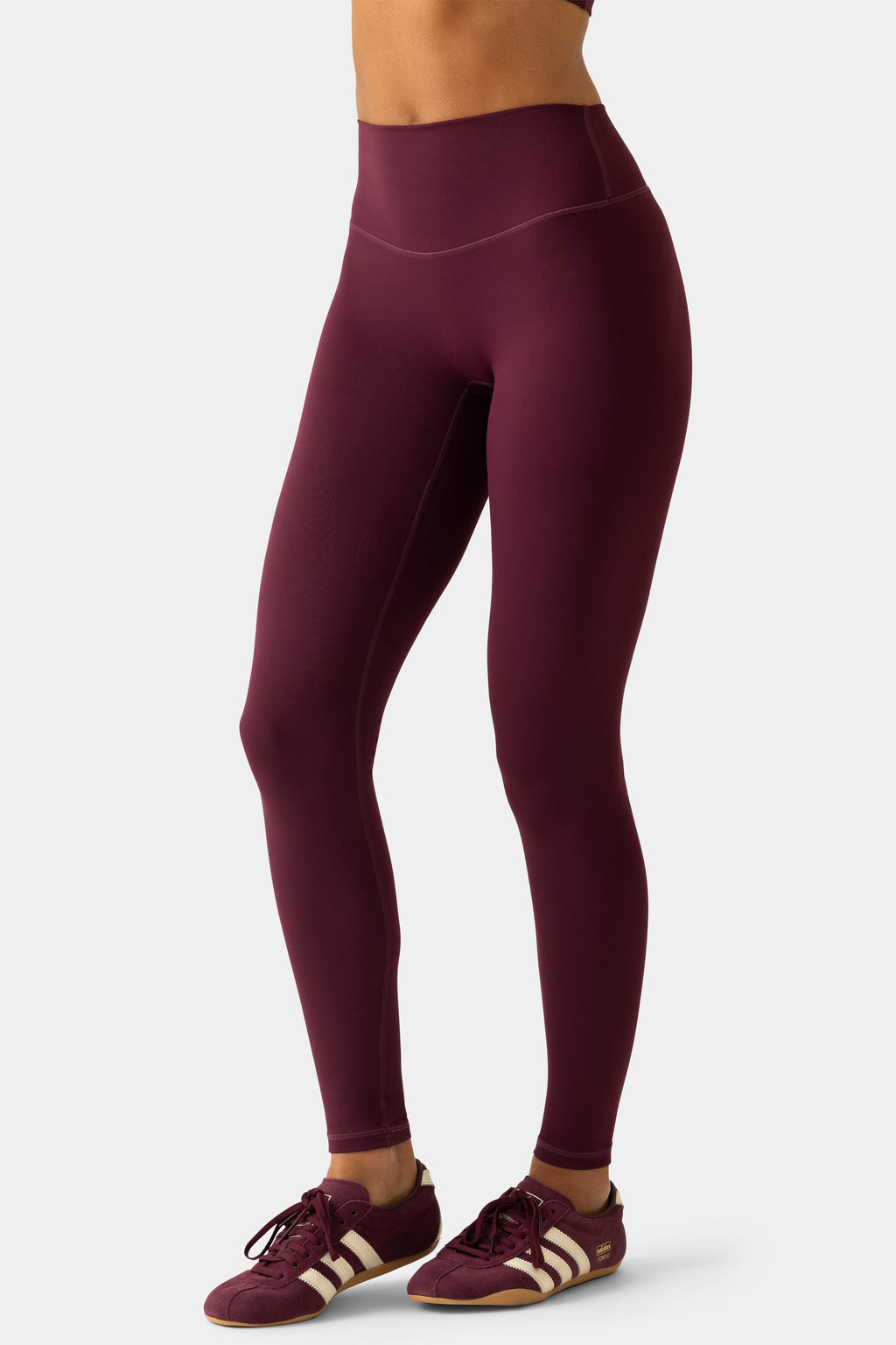 Chic Soft Active Full-Length Leggings in Plum