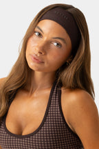 Chic Soft Active Headband 2-Pack in Espresso Gingham