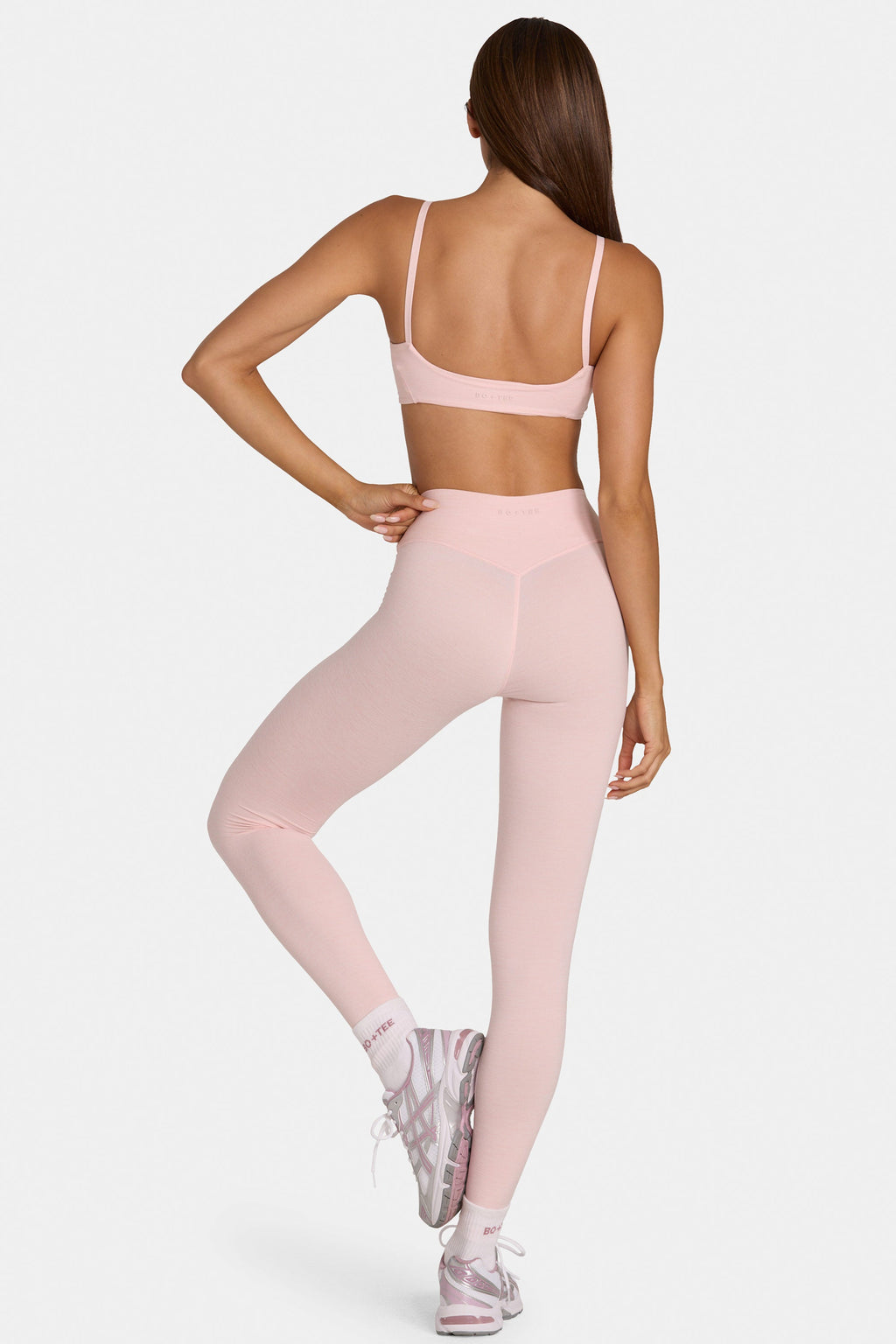 Chic Soft Active Full-Length Leggings in Blush Marl