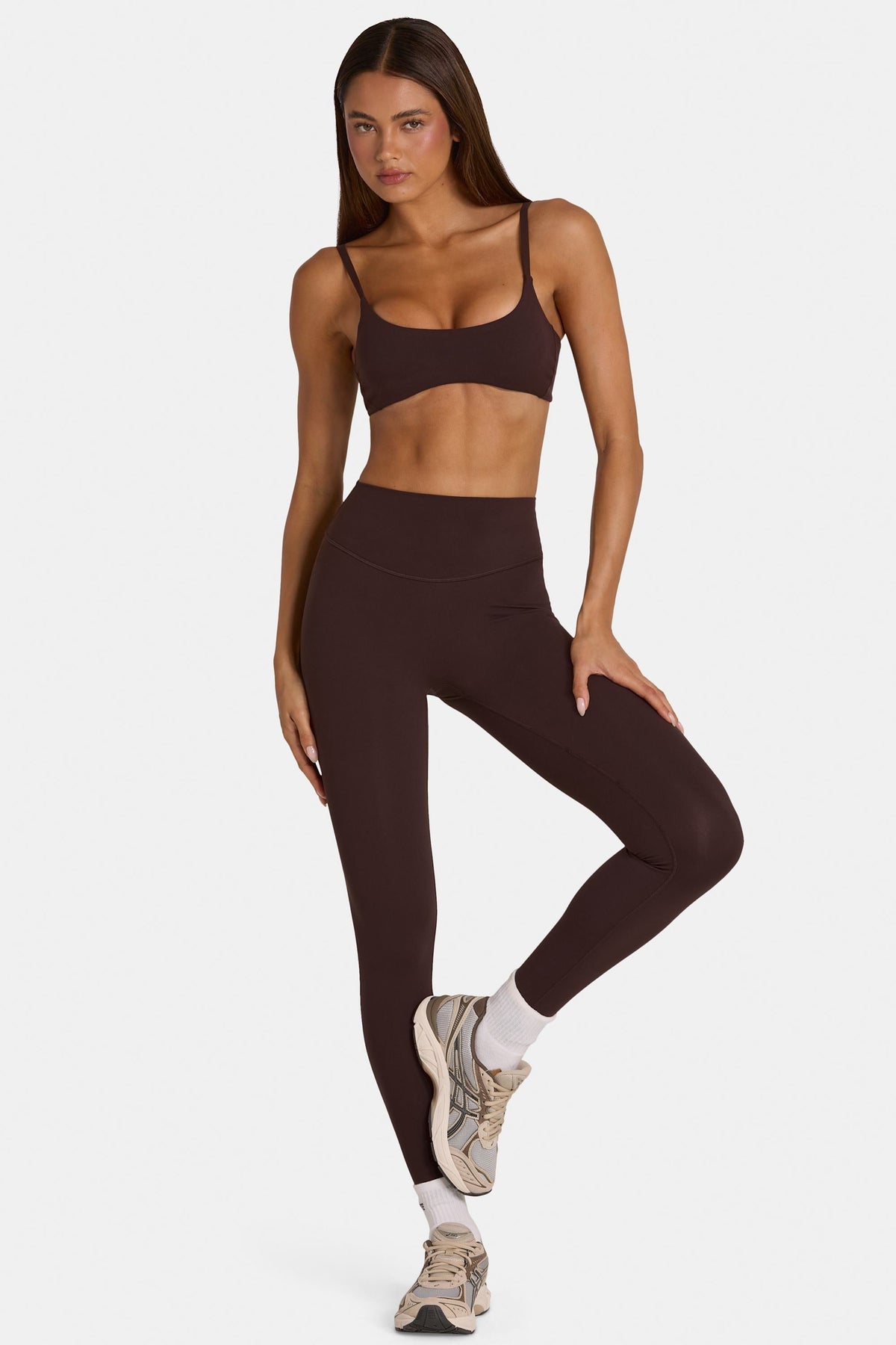 Chic Soft Active Full-Length Leggings in Espresso