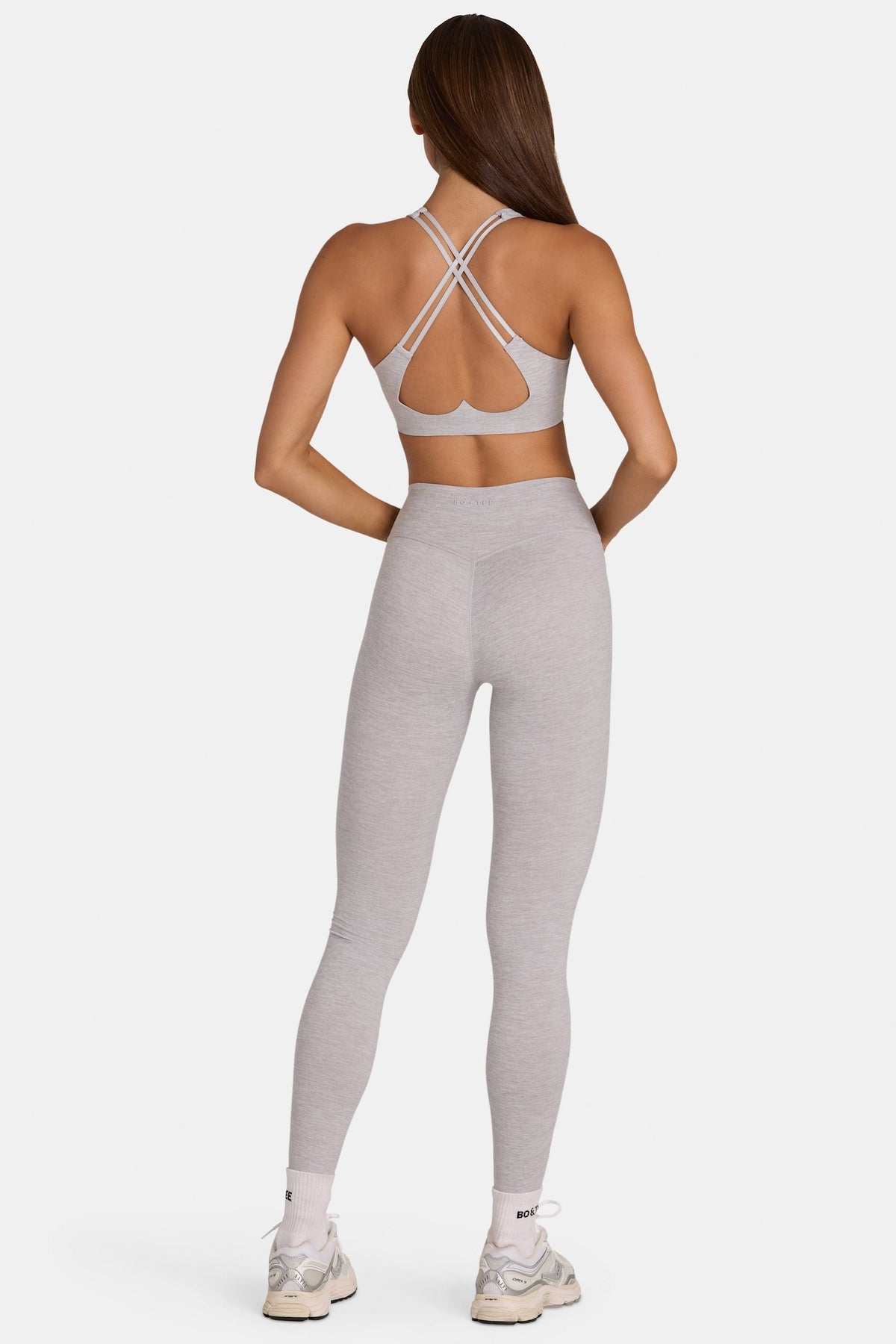 Chic Soft Active Full-Length Leggings in Grey Marl