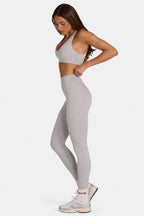 Chic Soft Active Full-Length Leggings in Grey Marl