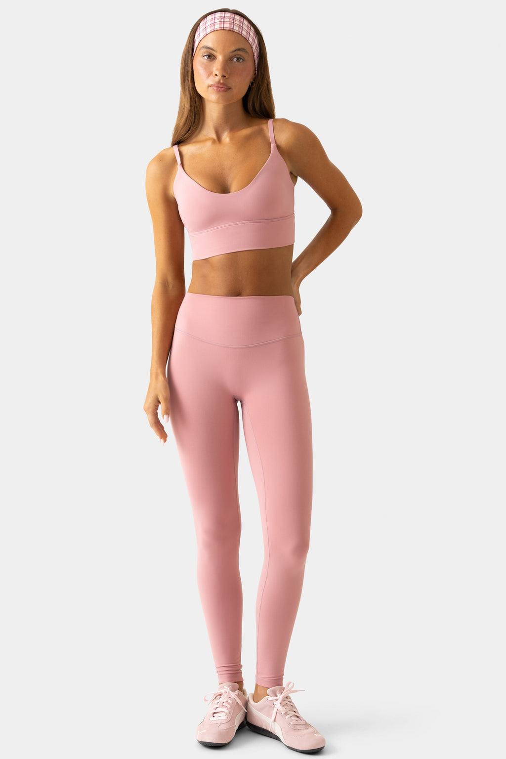 Chic Soft Active Full-Length Leggings in Berry
