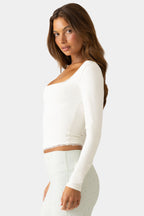 Chic Soft Active Long-Sleeve Top in Vanilla