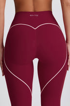 Chic Soft Active Mid-Rise Leggings in Cherry