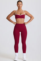 Chic Soft Active Mid-Rise Leggings in Cherry