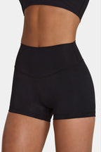 Chic Soft Active Mini Shorts in Black