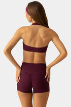 Chic Soft Active Mini Shorts in Plum