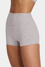 Chic Soft Active Mini Shorts in Grey Marl