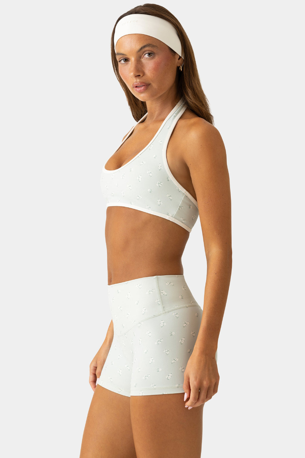 Chic Soft Active Mini Shorts in Matcha Meadow