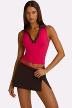 Chic Soft Active Mini Skort in Truffle