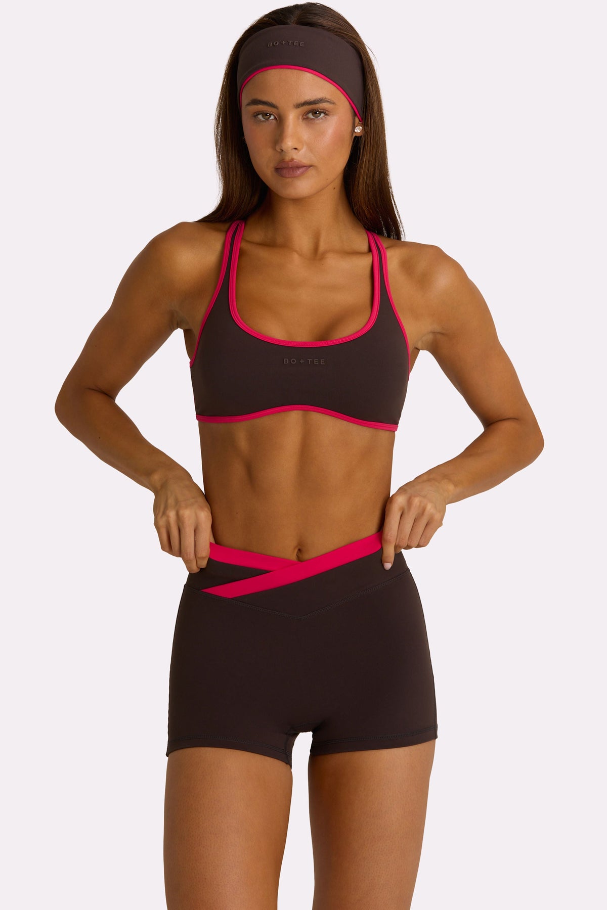 Chic Soft Active Sports Bra in Truffle