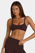 Chic Soft Active Low-Impact Sports Bra in Espresso