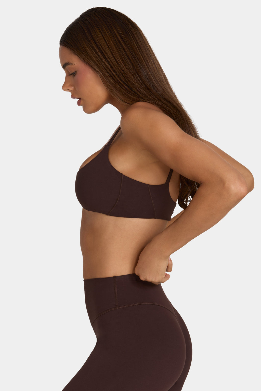 Chic Soft Active Low-Impact Sports Bra in Espresso