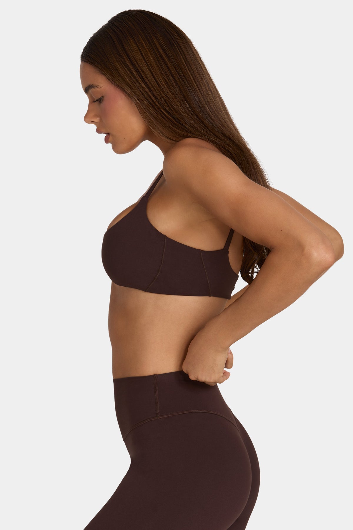 Chic Soft Active Low-Impact Sports Bra in Espresso