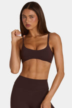 Chic Soft Active Low-Impact Sports Bra in Espresso