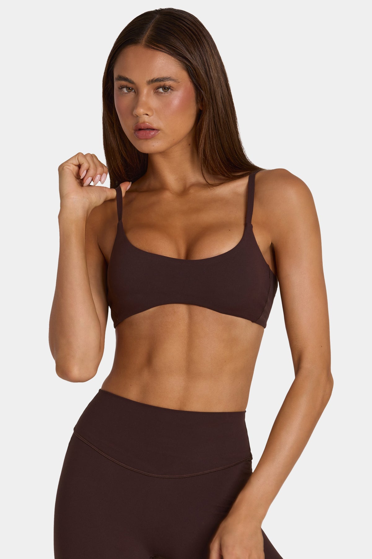 Chic Soft Active Low-Impact Sports Bra in Espresso