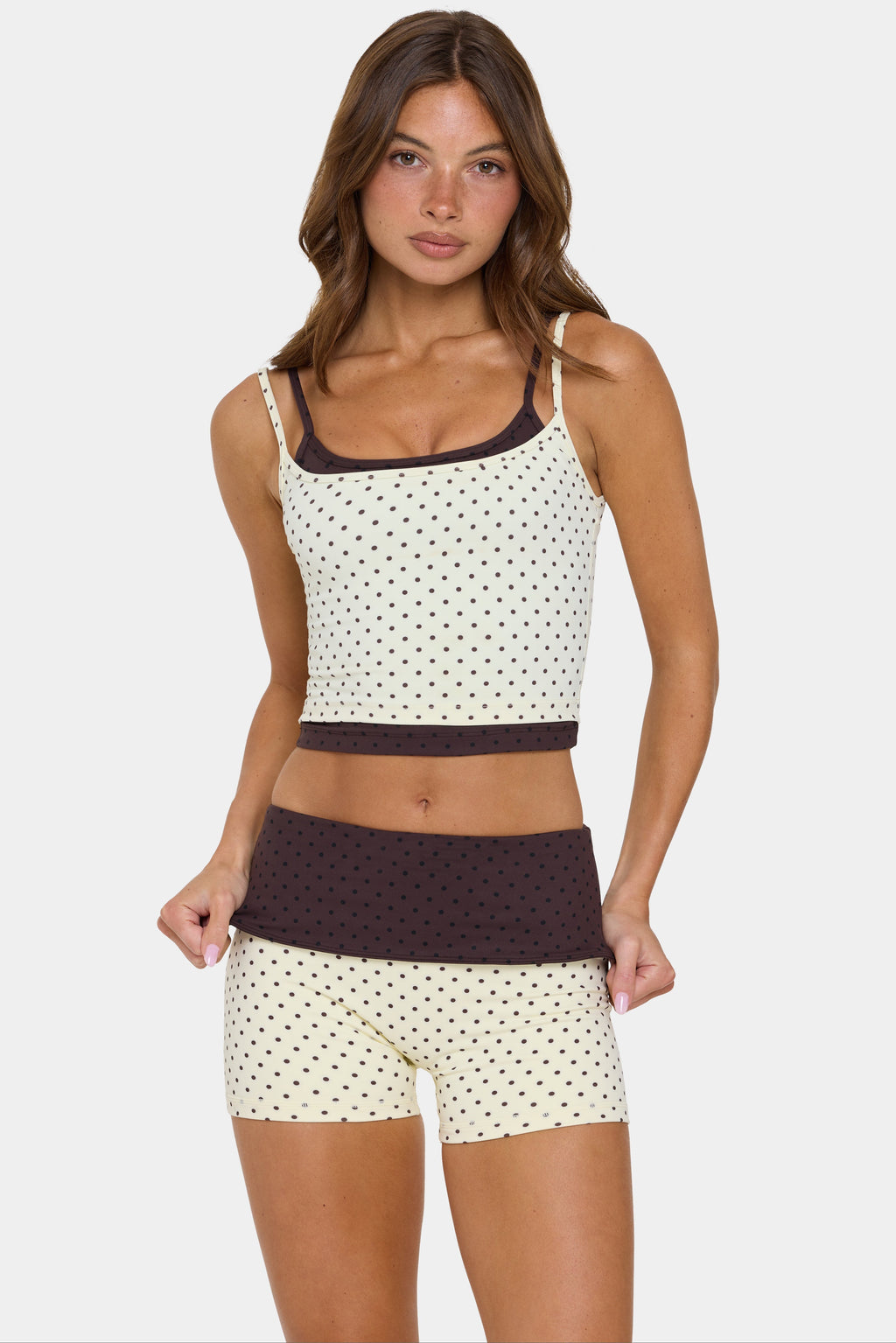 Chic Soft Active Double-Layer Tank Top in Cookie Butter