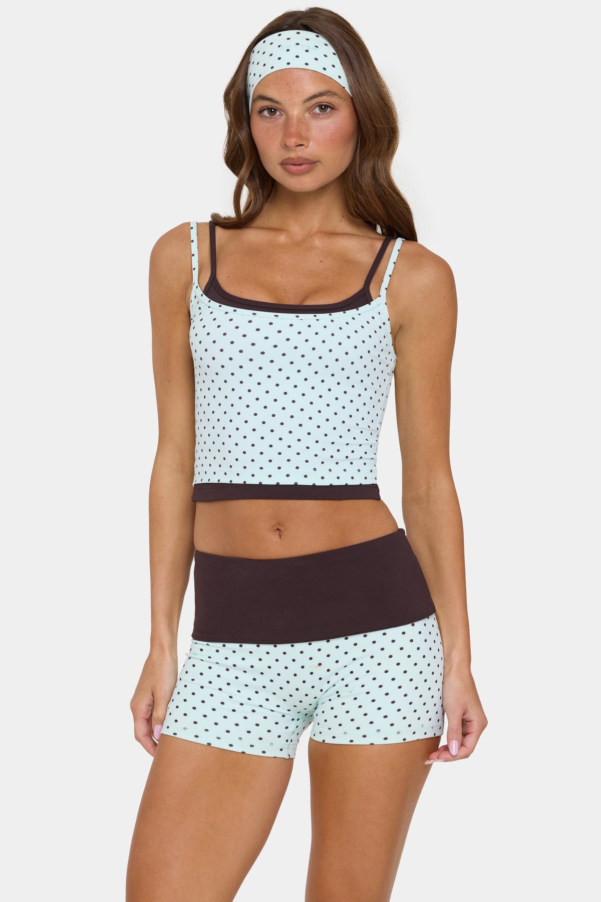 Chic Soft Active Double-Layer Tank Top in Mint Chip