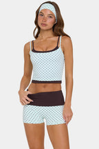 Chic Soft Active Double-Layer Tank Top in Mint Chip