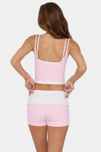 Chic Soft Active Double-Layer Tank Top in Sorbet