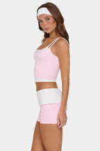 Chic Soft Active Double-Layer Tank Top in Sorbet