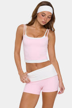 Chic Soft Active Double-Layer Tank Top in Sorbet
