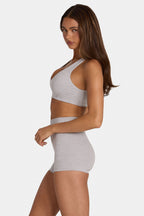 Chic Soft Active Low-Impact Sports Bra in Grey