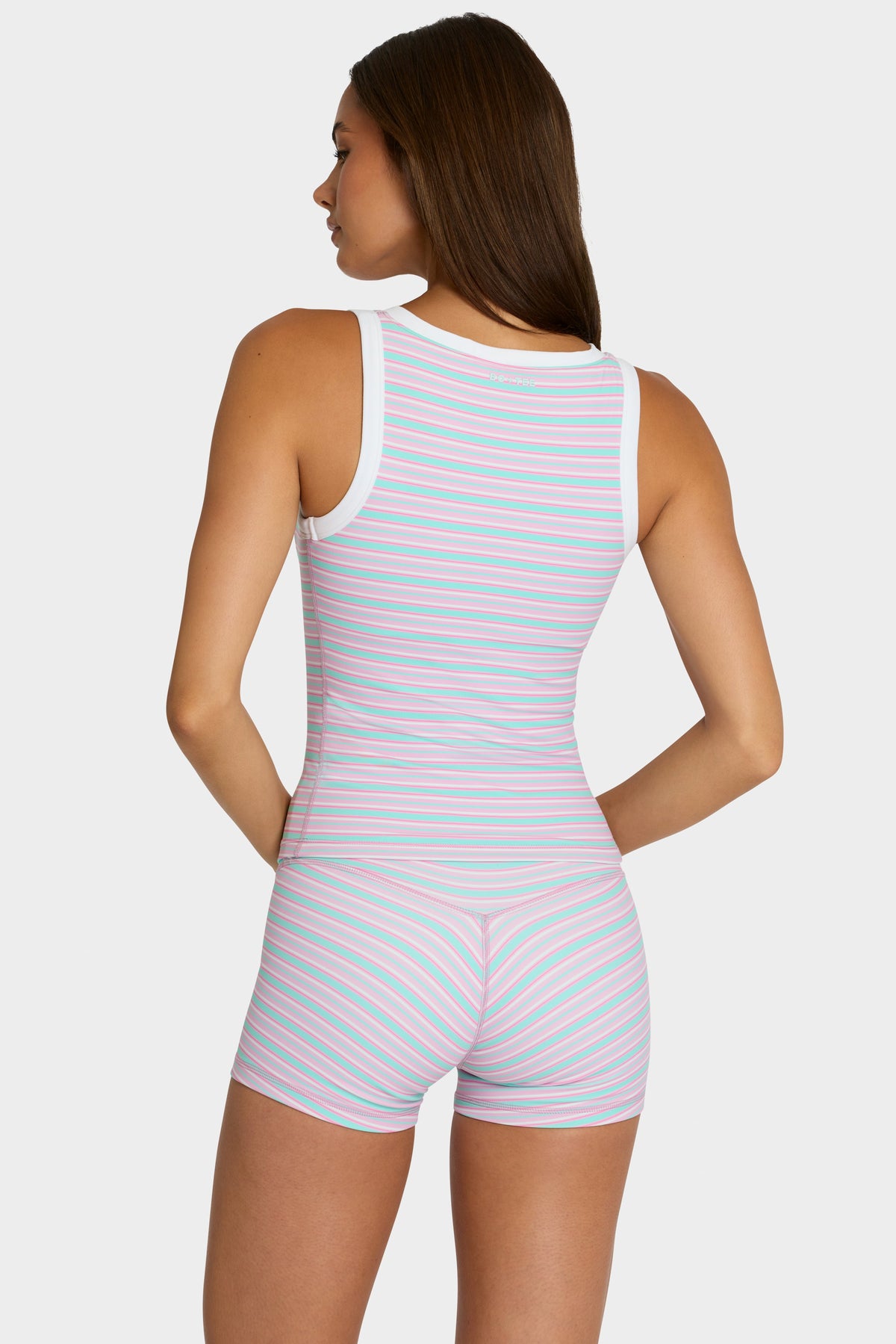 Chic Soft Active Tank Top in Multi Stripe