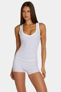 Chic Soft Active Tank Top in Multi Stripe