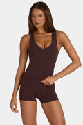 Chic Soft Active Tank Top in Espresso
