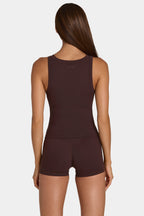 Chic Soft Active Tank Top in Espresso