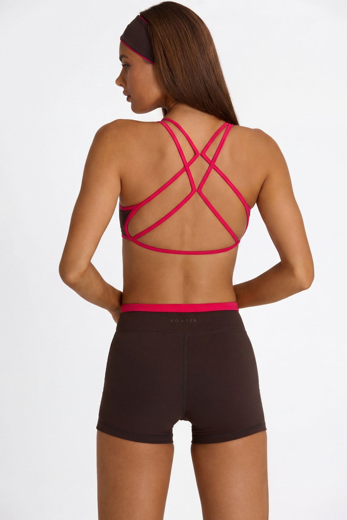 Chic Soft Active Wrap Waist Shorts in Truffle