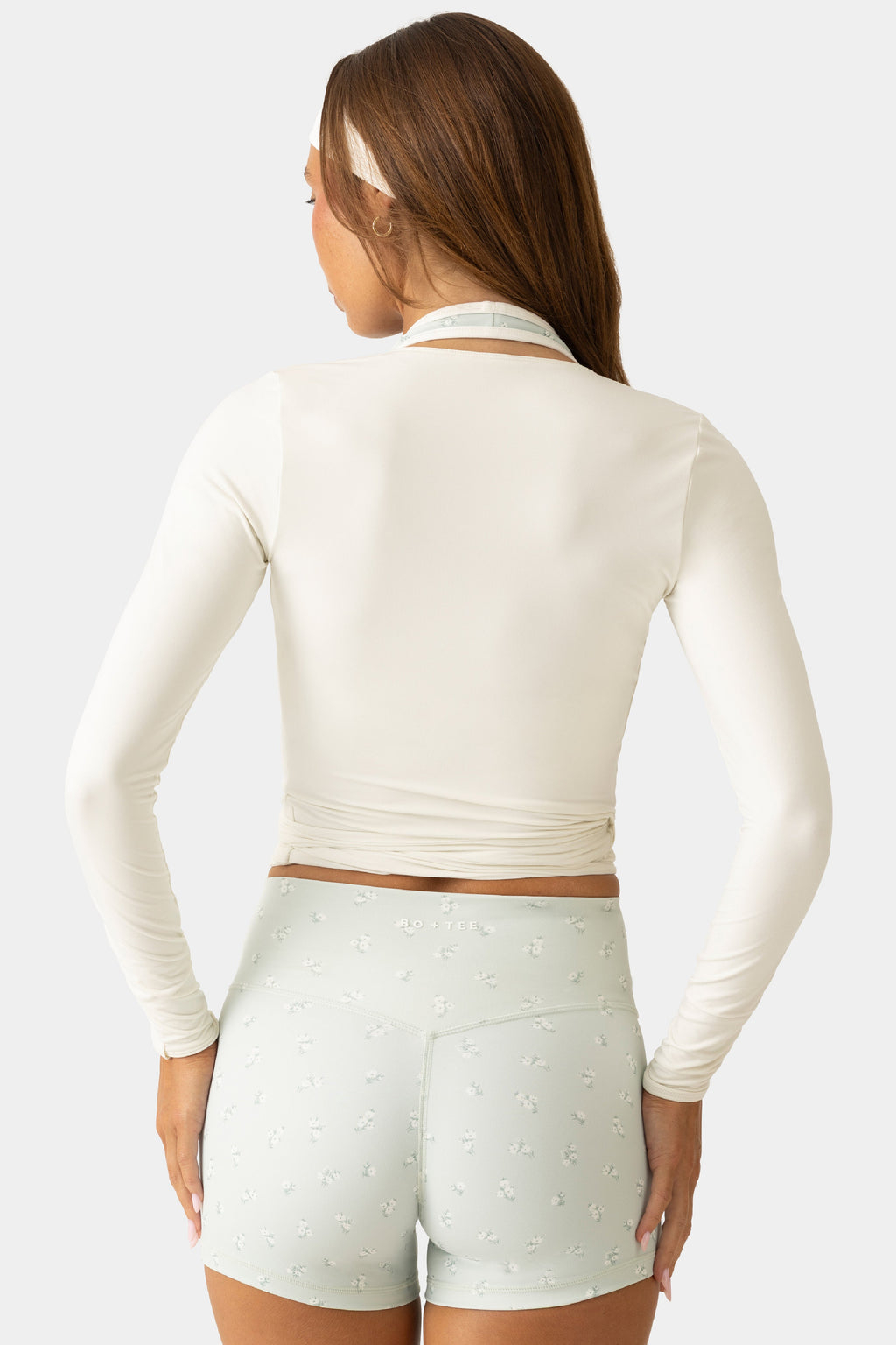 Chic Soft Jersey Wrap Top in Vanilla