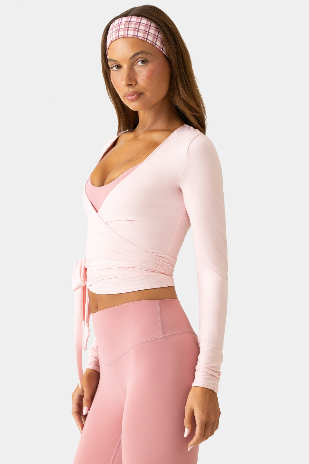 Chic Soft Jersey Wrap Top in Ballet