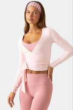 Chic Soft Jersey Wrap Top in Ballet